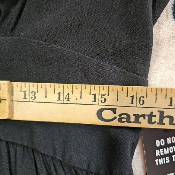 NWT EXPRESS BLACK ROMANTIC MAXI DRESS BUTTON DOWN PLUNGE NECK SIZE M - Picture 16 of 16